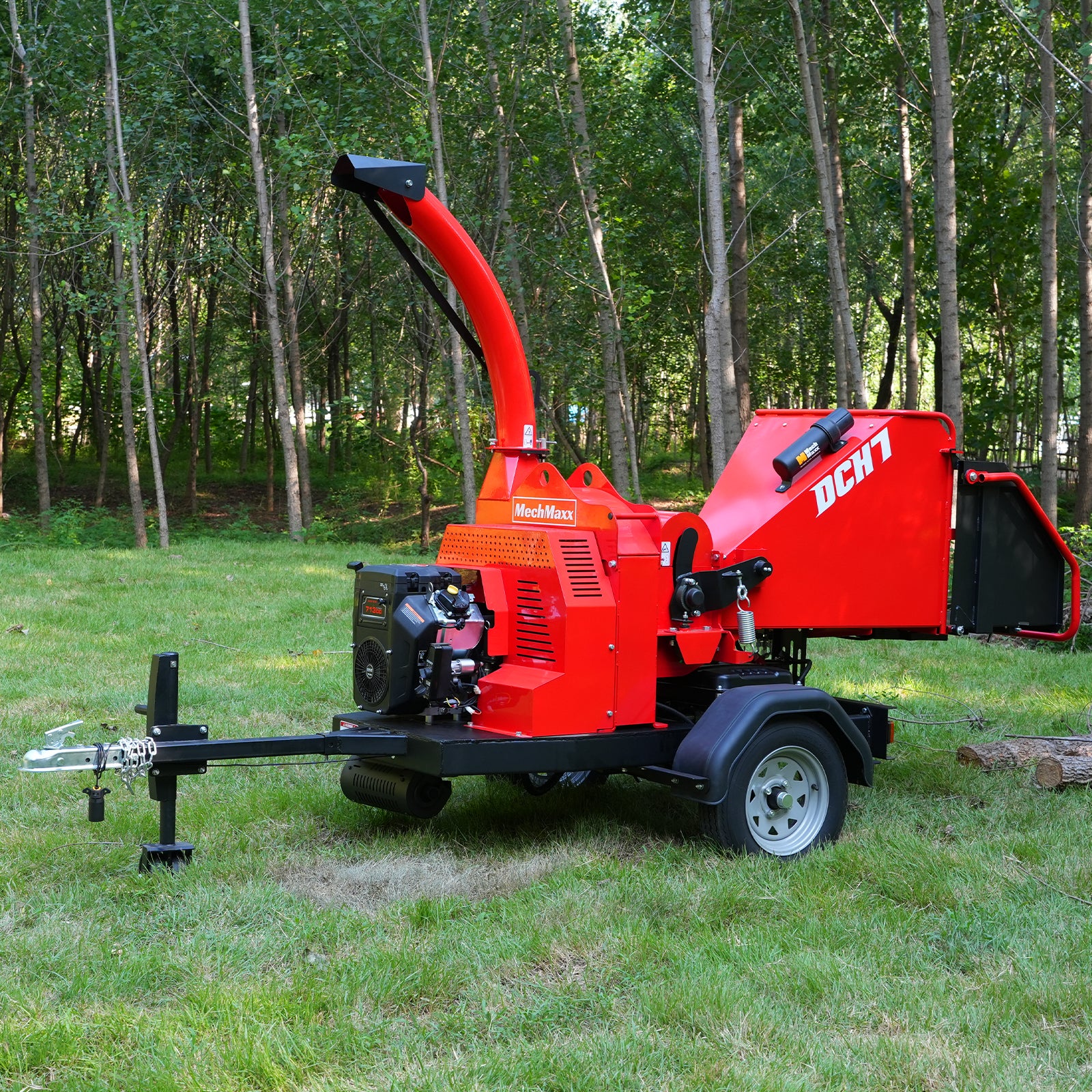 25hp 750cc Twin Cylinder ZONSEN Petrol Engine 7” Hydraulic Feeding Wood Chipper, DCH7 - Image 4
