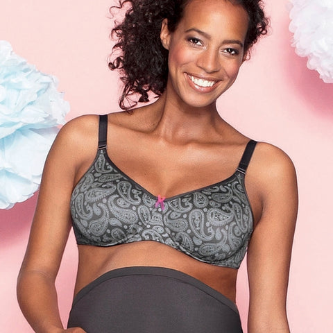 woman wearing  Paisley Underwired maternity bra by Anita