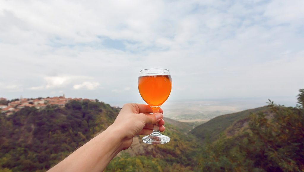 Tea in a wine glass