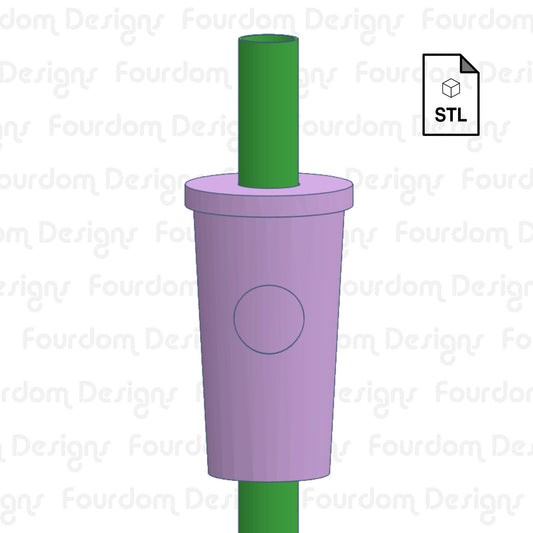 Sunflower Straw Topper Buddy STL file For 3D printing