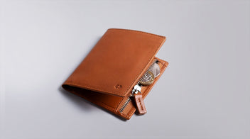 Leather Bifold Zip Wallet with RFID Protection | Harber London