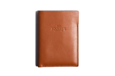 Passport Cover Black Grained Calfskin with CD Icon Signature