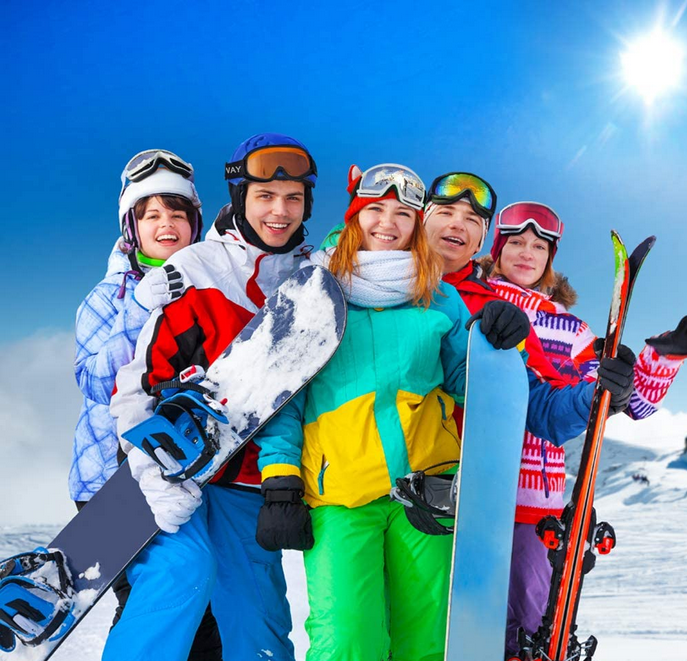Findway Hombre / mujer Casco de esquí cálido Integralmente