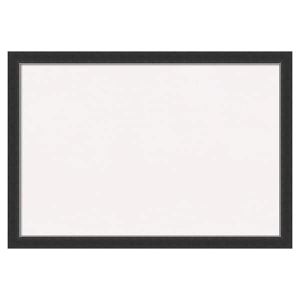 Corvino Black Narrow White Corkboard 39 in. x 27 in. Bulletin Board Memo Board
