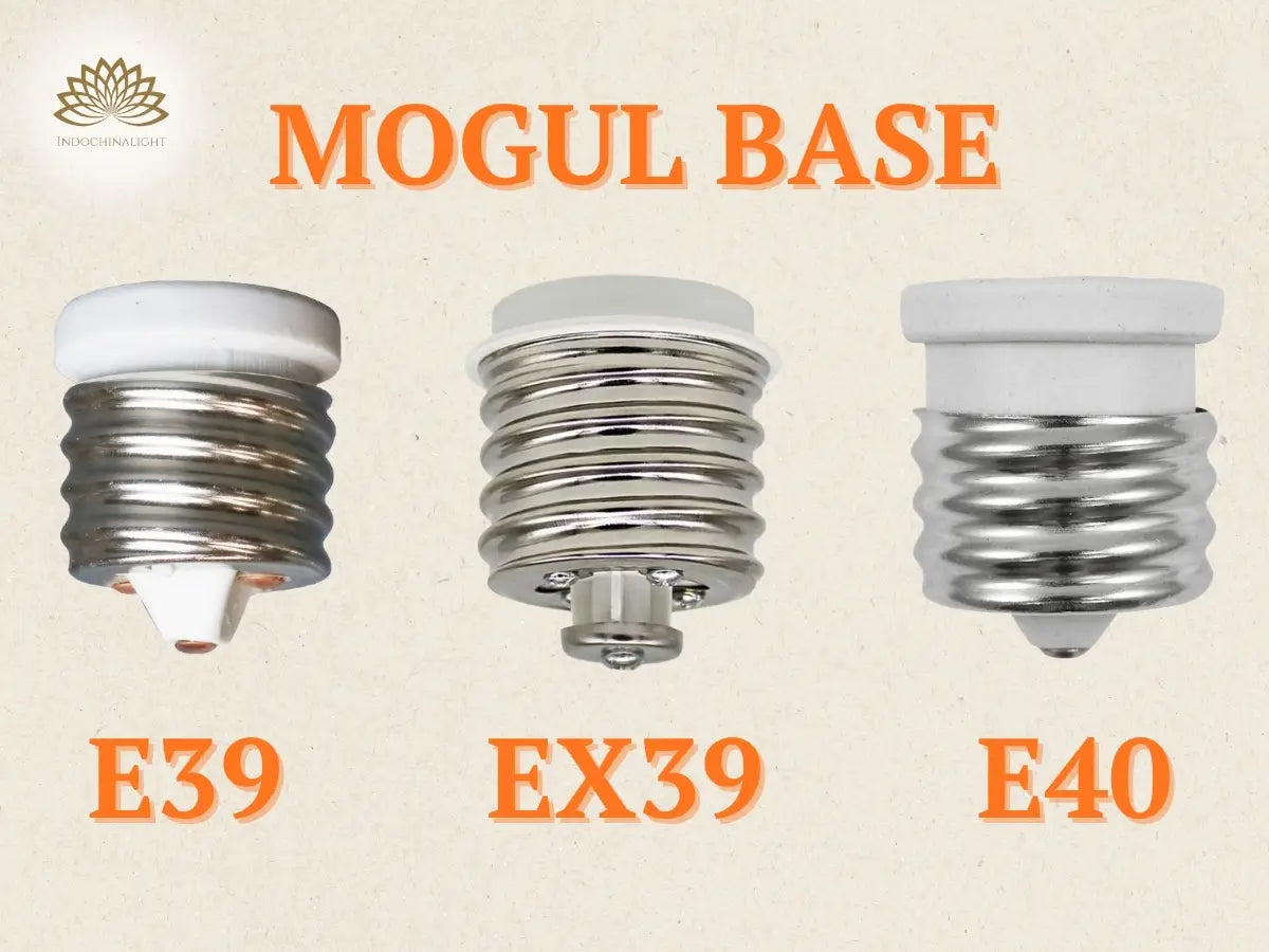 E39/EX39 and E40 base bulbs (39mm and 40mm diameters)