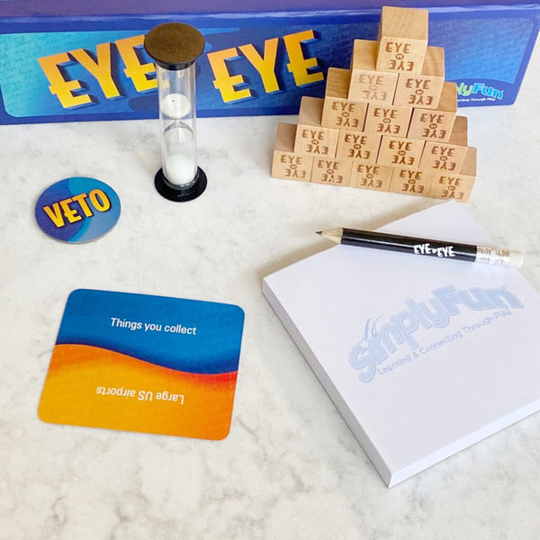 Virtual holiday party with games- Eye to Eye family game