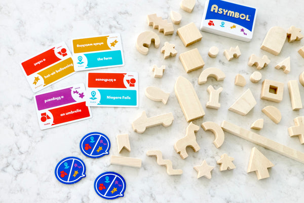 Asymbol wooden blocks game by SimplyFun