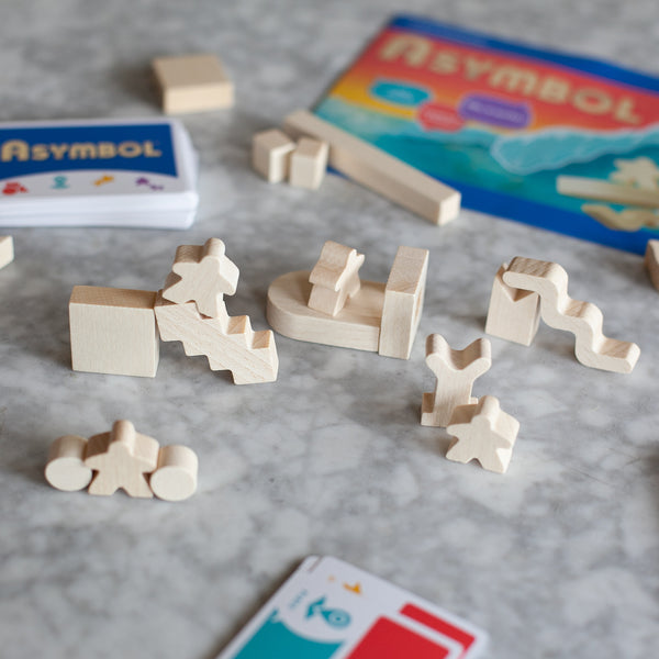 Asymbol wooden blocks game by SimplyFun