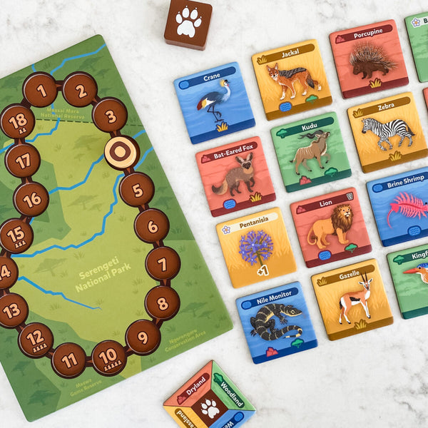 Ecology Board Game- SavannaScapes- Board Game to learn about ecology on the Serengeti Mara