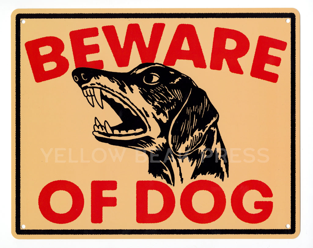 beware of dachshund sign