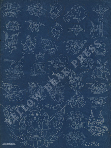 Percy Waters Blueprint Poster Print 6 Yellow Beak Press