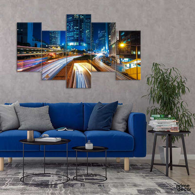 Future of Complex World (5 Panel) City Wall Art