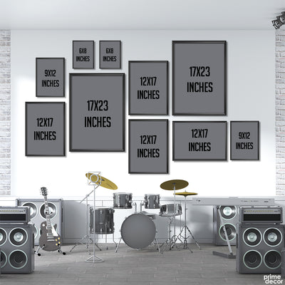 Music Mix Vol-01 Wall Décor Setup (10 Panel) Musical Wall Art