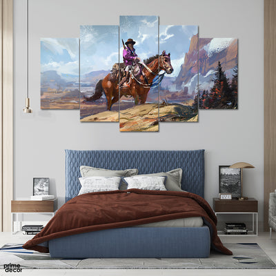 Hunter in the Wild (5 Panel) Nordic Wall Art