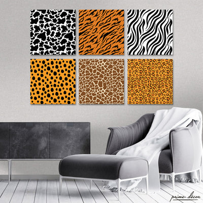 Animal Skin Pattern (6 Panel) Animal Wall Art