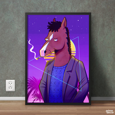 Bojack Horseman Smoking 80’s Style | Movie Poster Wall Art