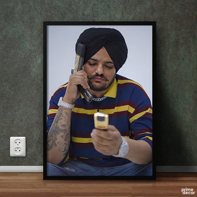 Punjabi Rapper Sidhu Moose Wala | Figure Poster Wall Art