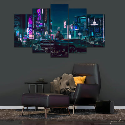 Futuristic City (5 Panel) Movie Wall Art