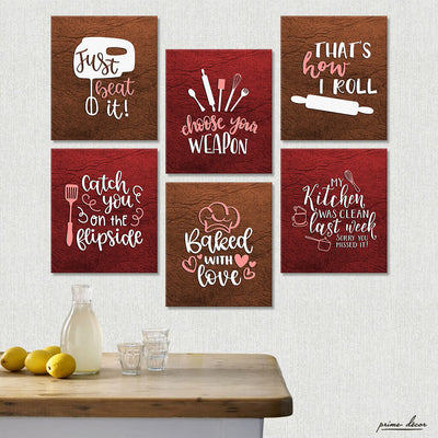 Kitchen Quotes (6 Panel) Kitchen Wall Art