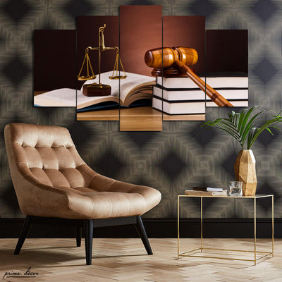 Law & Order (5 Panel) Lawyer Office Wall Art