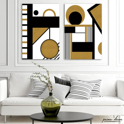 Nordic Geometric Pattern (2 Panel) Nordic Wall Art