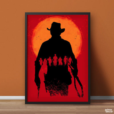 Red Dead Redemption Squad Duotone | Game Poster Wall Art