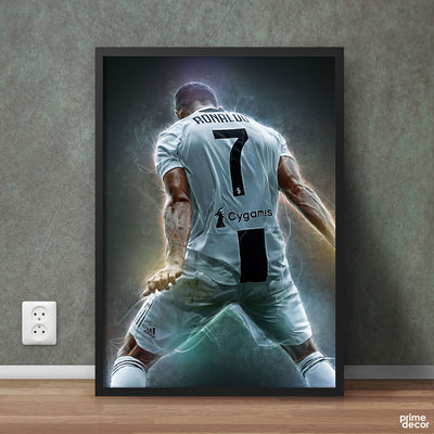Ronaldo Celebration Thunder Fifa | Football Sports Poster Wall Art