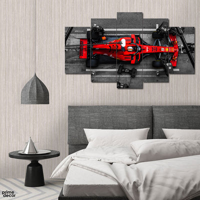 Sebastian Vettel’s Formula F1 SF90 (5 Panel) Sports Wall Art