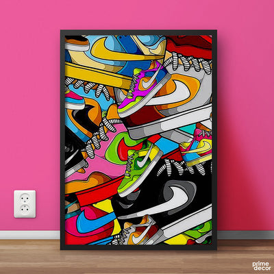 Sneakerhead Branded Shoes Artwork | Fashion Poster Wall Art