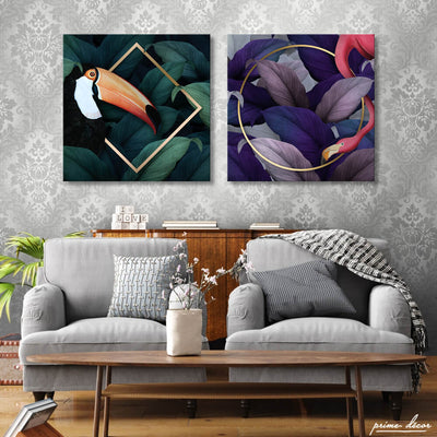 Tropical Vibes (2 Panel) Square Wall Art