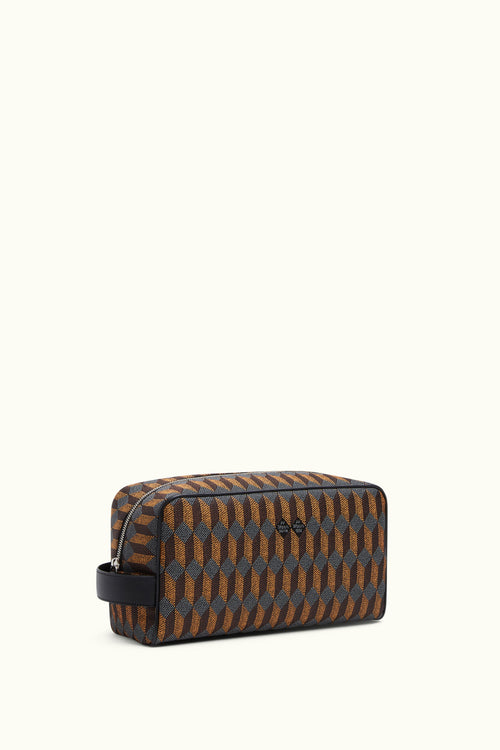 Trousse de toilette leather small bag Louis Vuitton Brown in