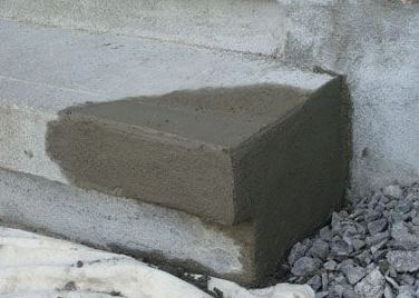 Damaged Concrete Step After Repair
