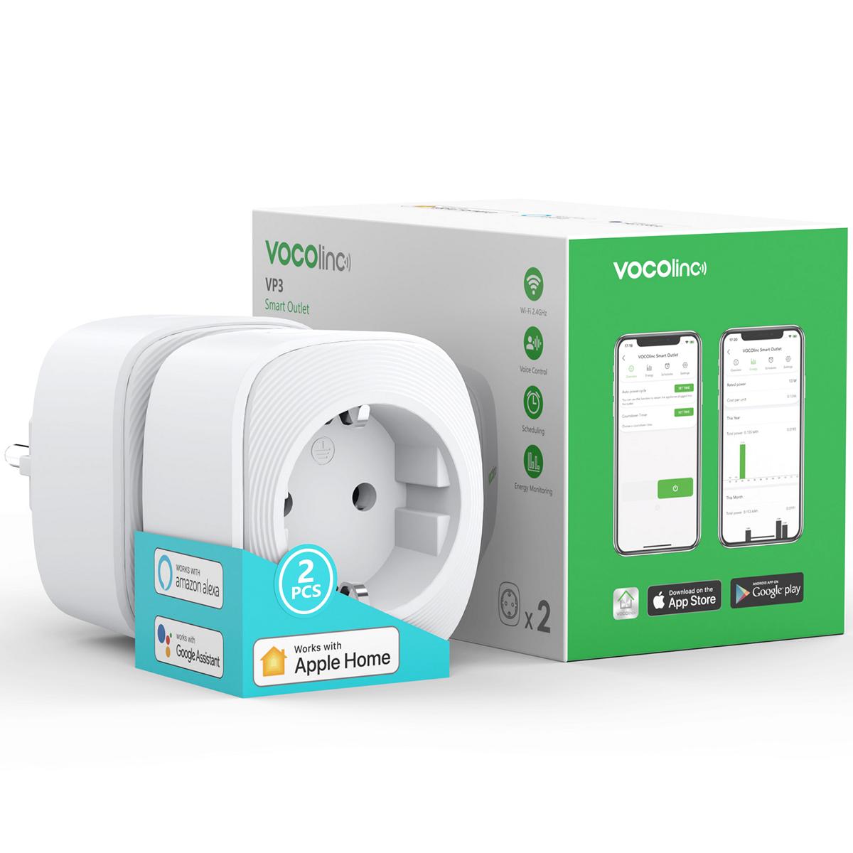 Govee Enchufe inteligente, enchufes Bluetooth WiFi, paquete de 2 funciona  con Alexa y Google Assistant Bundle con Govee Smart Plug, enchufes WiFi