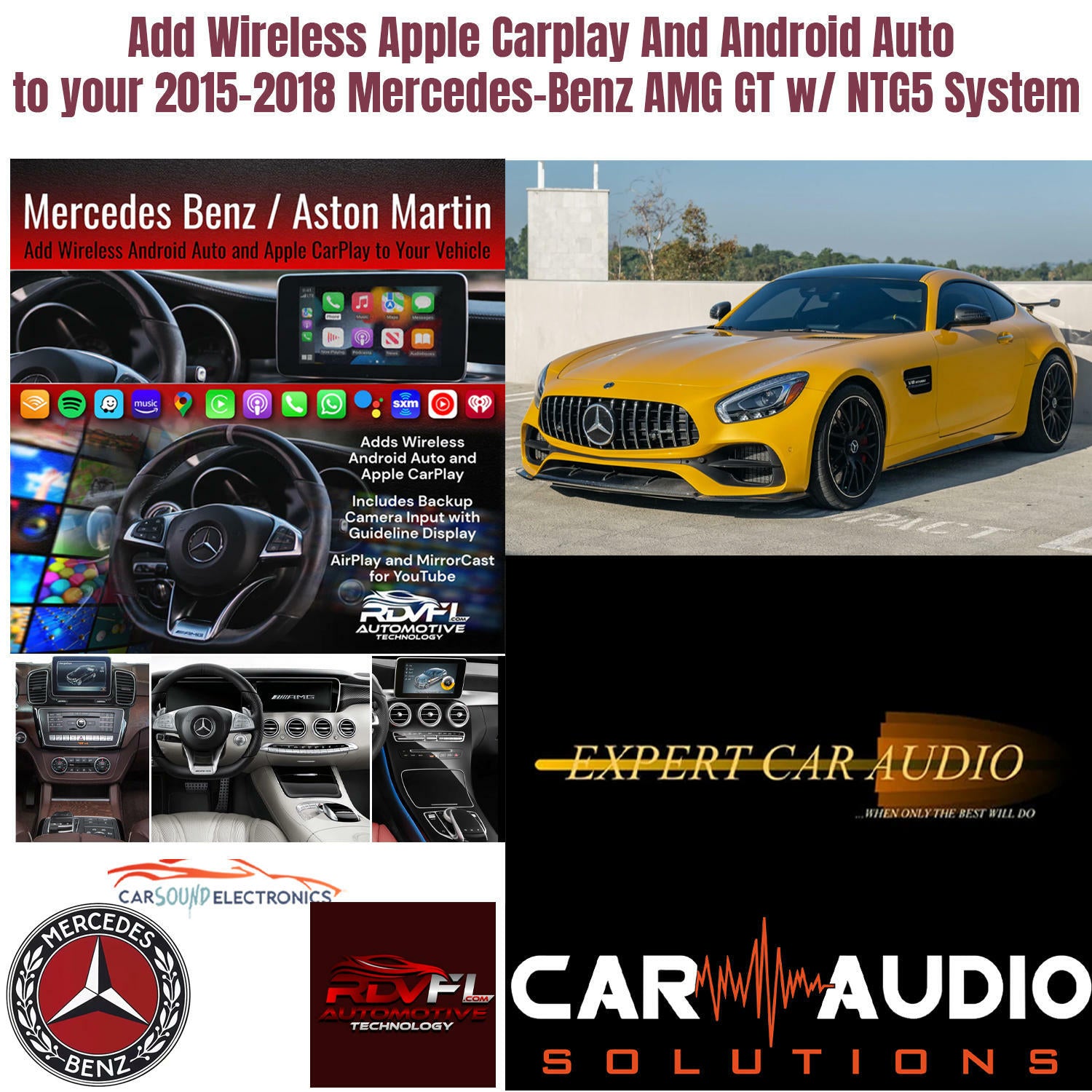 Add Wireless Apple Carplay And Android Auto to your 2015-2018 Mercedes-Benz AMG GT w/ NTG5 System