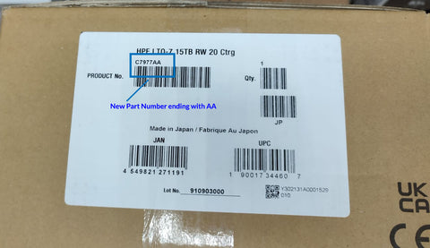 The New C7977AA part number ending with Double A