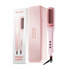 Alan Truman Steam Styler Hair Straightening Brush for thick, coarse and curly hair