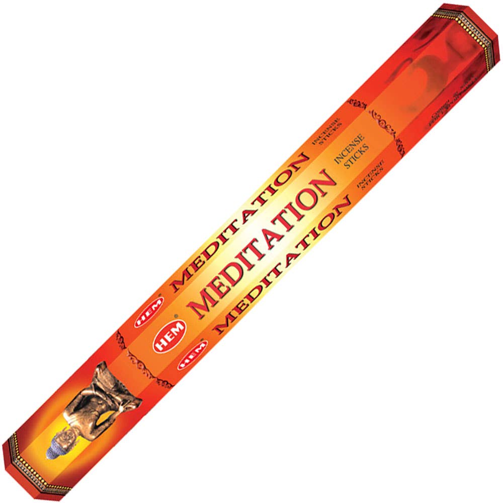 Hem Hexagonal Pack Incense 20 Gr Meditation (Pk 6)