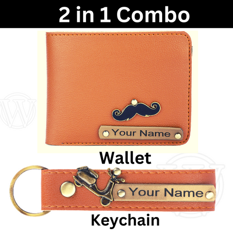 Buy Personalized Men's Leather Wallet, Eyewear and Key-Chain Combo with  Charm Classy Travellers' Combo (Random Colour) Online