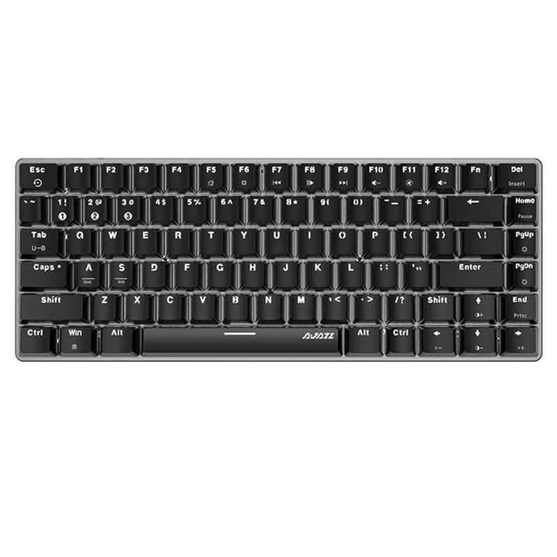 Ajazz AK33 Hot-swappable Mechanical Keyboard Black / Wireless - Rainbow Backlit / Ajazz Blue Clicky