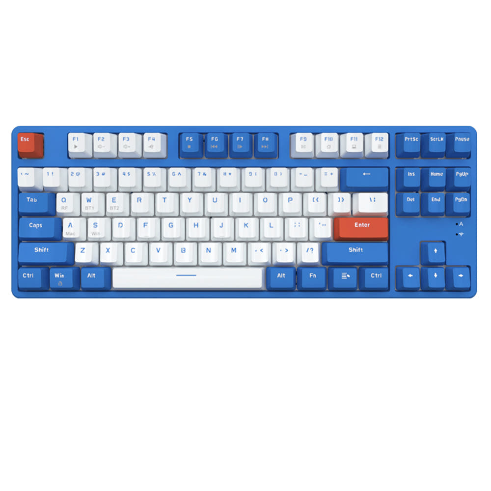 Ajazz AK871 Wireless Dual-mode TKL Mechanical Keyboard Blue / Ajazz Red Linear