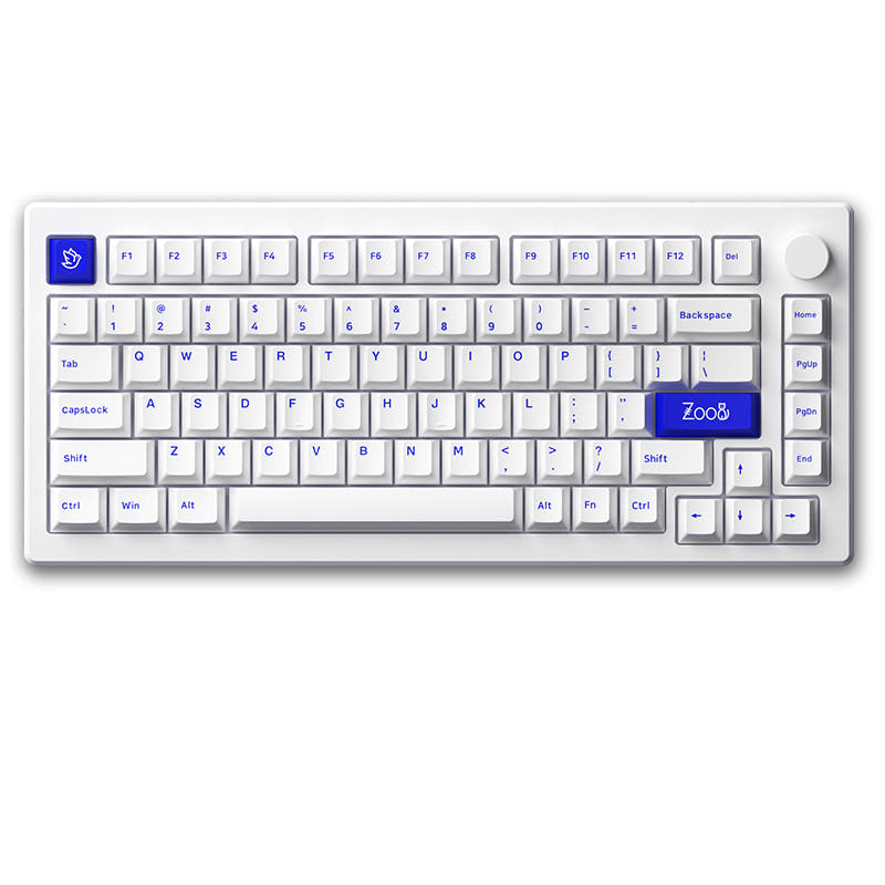 Akko MOD007 PC Blue on White Wired Mechanical Keyboard Default Title