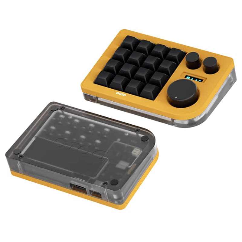 DOIO KB16B-02 Macro Keyboard Updated Macro Pad Yellow / Gateron G Yellow Pro Linear