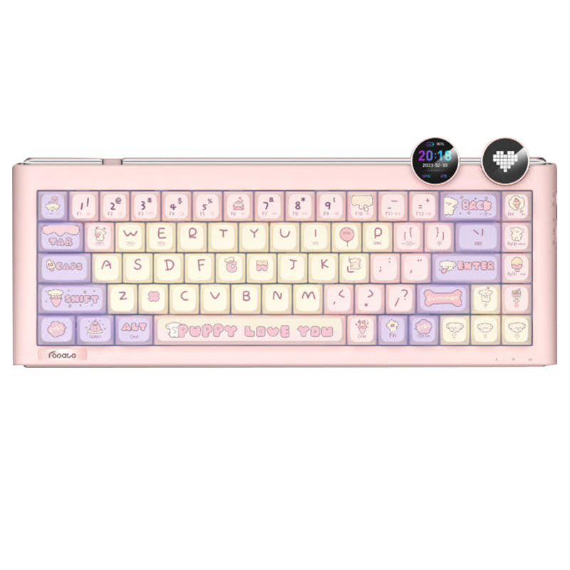 FOPATO D68 Playful & Cute Wireless Mechanical Keyboard Pink / TTC Fast Silver V2 Linear