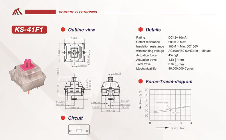 KTT Claret Smooth Linear Switches Design