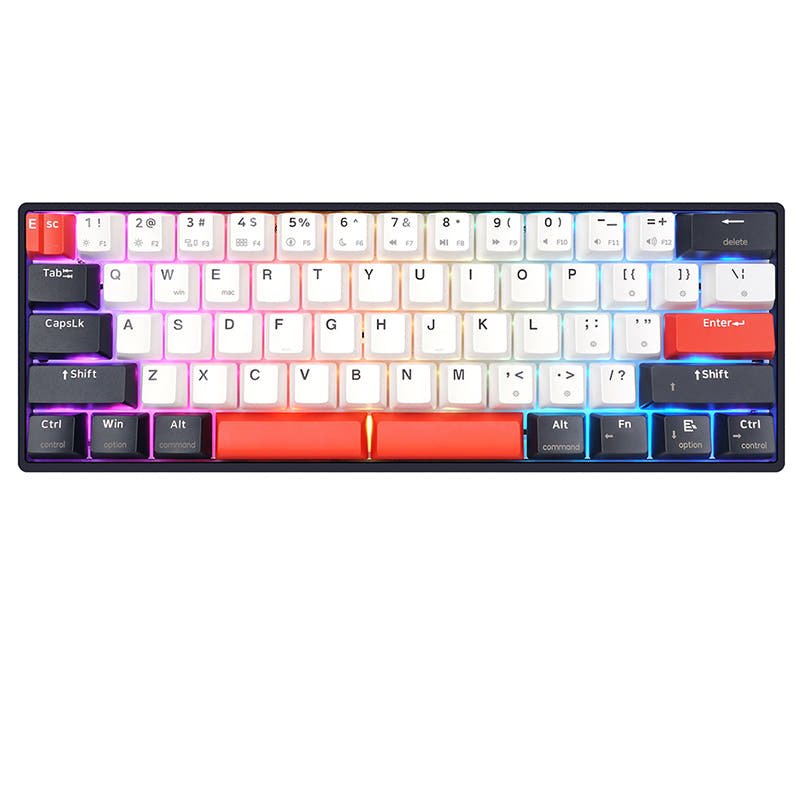 SKYLOONG GK61 QMK/VIA Wireless Mechanical Keyboard Pink Linear