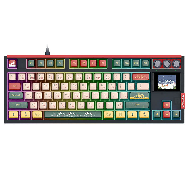 SKYLOONG GK87Pro Christmas Keyboard Combo Christmas Gift Black / Yellow Linear