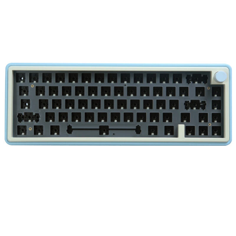 ZUOYA LMK67 Triple-mode RGB Gaming Keyboard Gasket DIY Kit Sky Blue