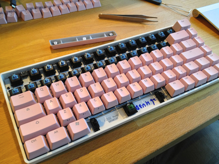 pink pbt keycaps