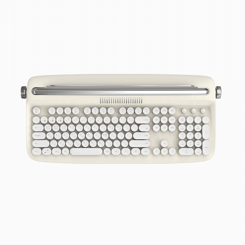 ACGAM ACTTO B503 Typewriter Retro Bluetooth Membrane Keyboard Snow White