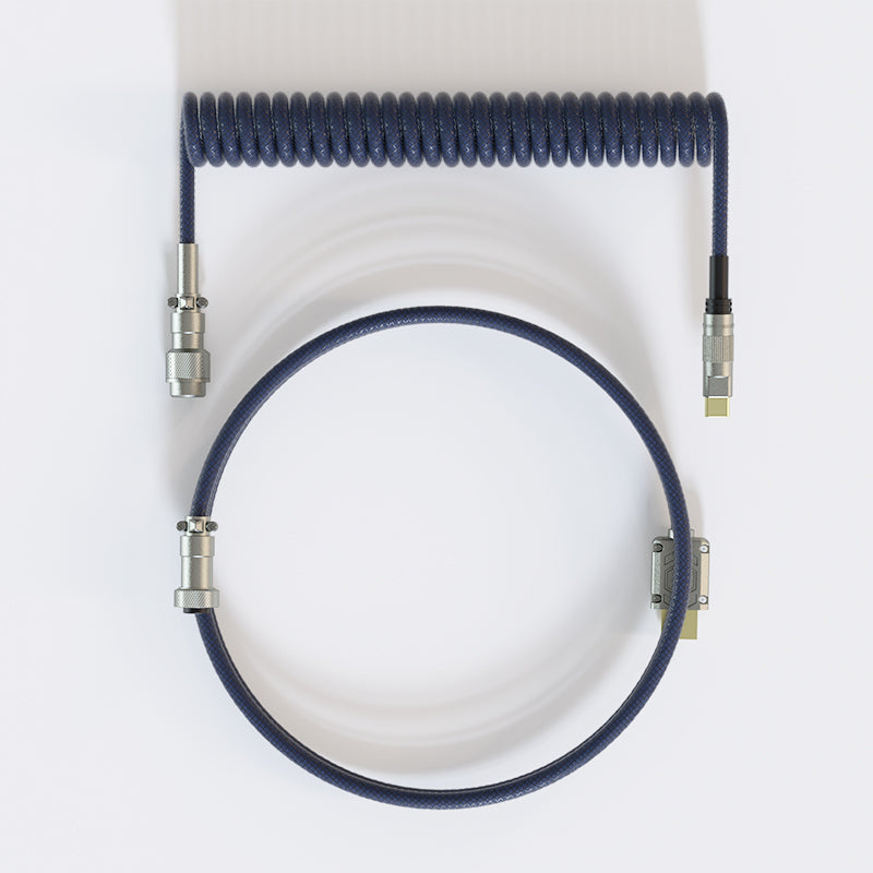 ACGAM CP01 Dark Blue USB-C Coiled Aviator Cable